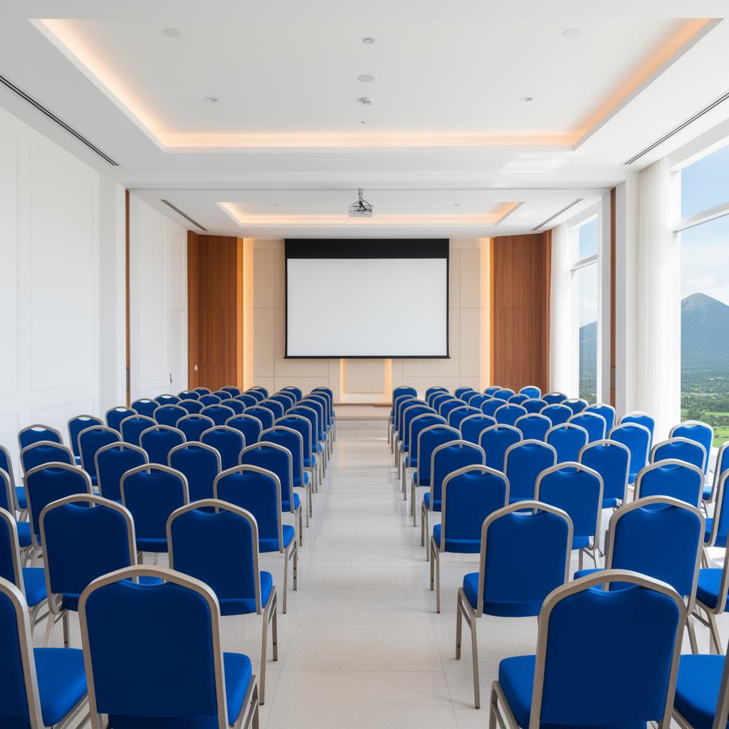 Conference room with 100 seats and modern AV equipment